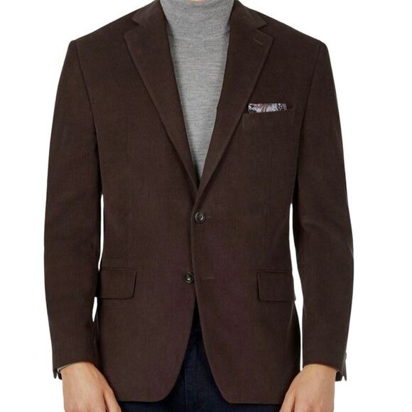Michael Kors Men’s Corduroy Modern Fit Blazer/Sport Coat Brown Size 42L - Picture 1 of 10